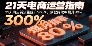 21天电商运营指南:21天内店铺流量提升300%,爆款持续率提升80%-数智网创