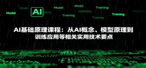 AI基础原理课程：从AI概念、模型原理到训练应用等相关实用技术要点-数智网创