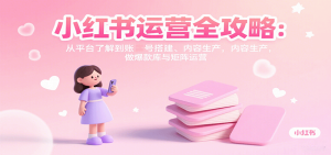 小红书运营全攻略:从平台了解到账号搭建、内容生产,做爆款库与矩阵运营-数智网创