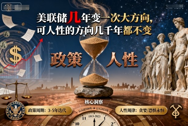 付费文章:美联储几年变一次大方向,可人性的方向几千年都不变-数智网创