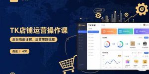 TK店铺运营实操课：后台功能详解，商品上架流程，运营思路拆解-数智网创