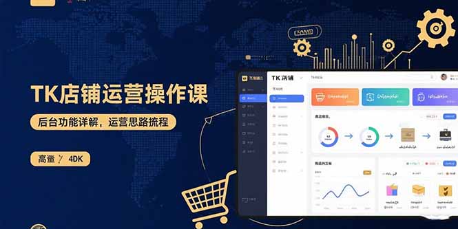 TK店铺运营实操课：后台功能详解，商品上架流程，运营思路拆解-数智网创