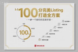 100分完美Listing打造全方案,想要完美listing必须是需要一步一个脚印的-数智网创