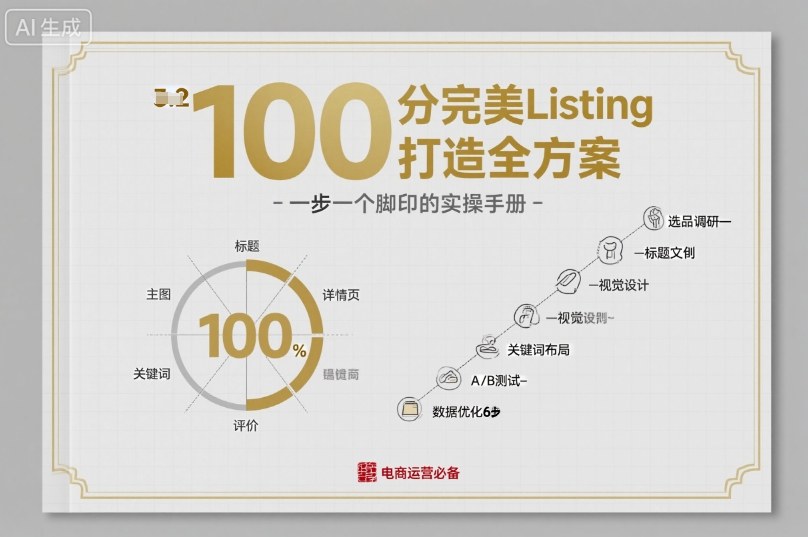 100分完美Listing打造全方案,想要完美listing必须是需要一步一个脚印的-数智网创