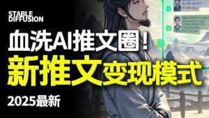 最新AI动态电影漫画小说推文,全流程实操教学,小白也能月入1W+-数智网创