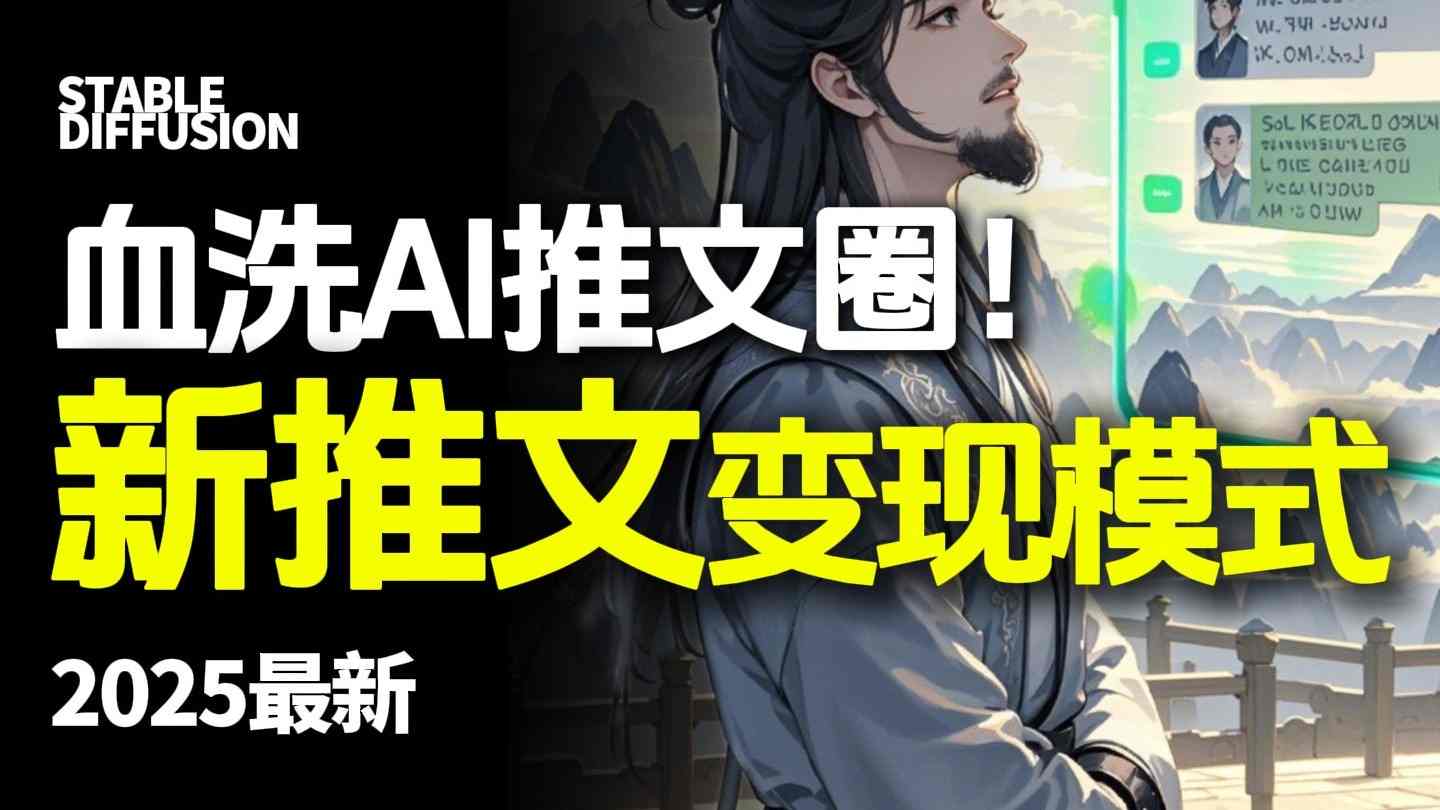 最新AI动态电影漫画小说推文,全流程实操教学,小白也能月入1W+-数智网创