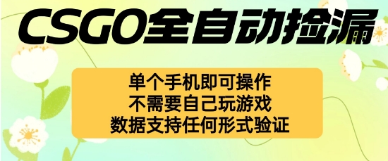 自动挂G捡漏，不用自己挂G不用玩游戏，一个手机即可操作，新手小白轻松月入1W+【揭秘】-数智网创
