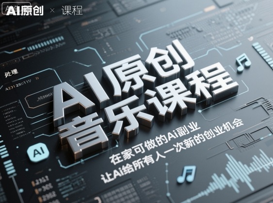 AI原创音乐课程，在家可做的Ai副业，让Ai给所有人一次新的创业机会-数智网创