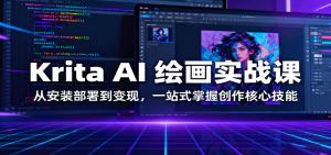 Krita AI 绘画实战课：从安装部署到变现，一站式掌握创作核心技能-数智网创