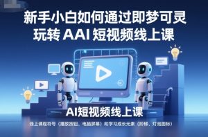 新手小白如何通过即梦可灵玩转AI短视频线上课-数智网创