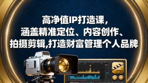 高净值IP打造课，涵盖精准定位、内容创作、拍摄剪辑,打造财富管理个人品牌-数智网创