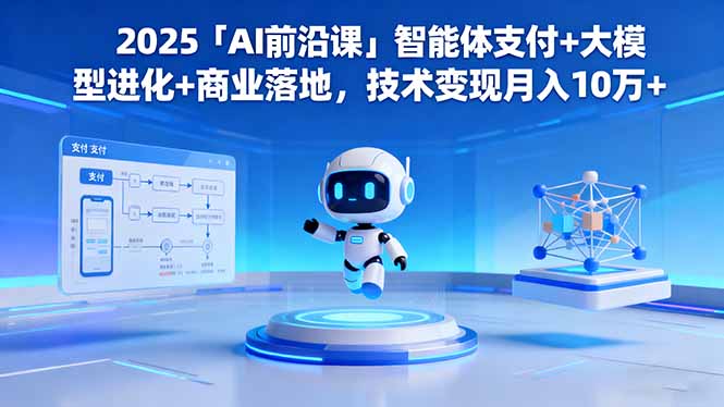2025「AI前沿课」智能体支付+大模型进化+商业落地,技术变现月入10万+-数智网创