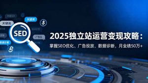 2025独立站运营变现攻略：掌握SEO优化、广告投放、数据诊断，月业绩50万+-数智网创