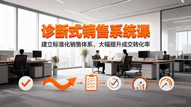 诊断式销售系统课，建立标准化销售体系，大幅提升成交转化率-数智网创