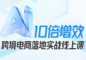 跨境电商10倍增效,跨境电商AI落地实战线上课-数智网创