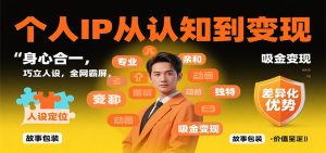 个人IP从认知到变现,身心合一,巧立人设,全网霸屏,吸金变现-数智网创