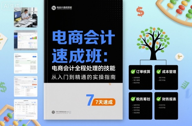 电商会计速成班，电商会计全程处理的技能-数智网创