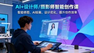 AI+设计师/摄影师智能创作课：智能修图、AI绘画、设计优化，提升创作效率-数智网创