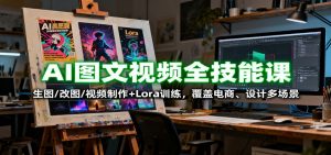 AI图文视频全技能课：生图/改图/视频制作+Lora训练，覆盖电商 、设计多场景-数智网创