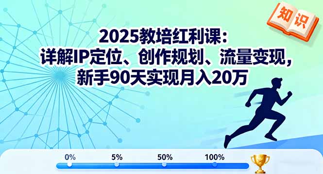 2025教培红利课:详解IP定位、创作规划、流量变现,新手90天实现月入20万-数智网创