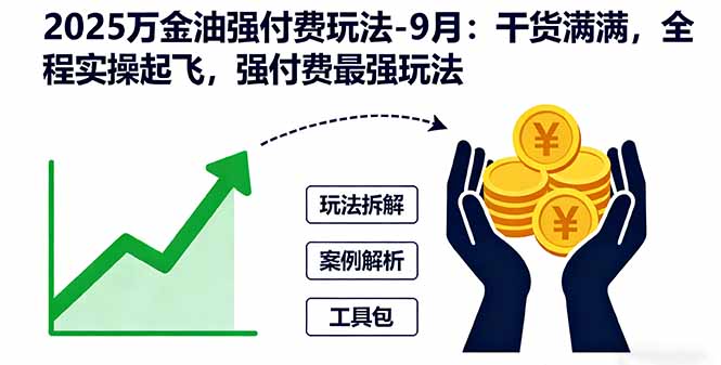 2025万金油强付费玩法-9月：干货满满，全程实操起飞，强付费最强玩法-数智网创
