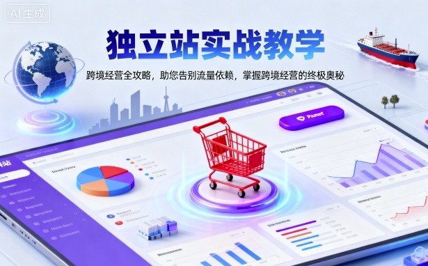 独立站实战教学,跨境经营全攻略,助您告别流量依赖,掌握跨境经营的终极奥-数智网创