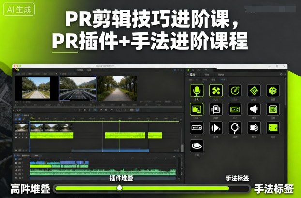 PR剪辑技巧进阶课,PR插件+手法进阶课程-数智网创