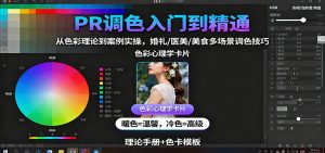 PR调色入门到精通：从色彩理论到案例实操，婚礼/医美/美食多场景调色技巧-数智网创