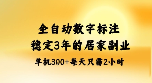 全自动数字标注,稳定3年的蓝海项目,居家也能矩阵开干的副业,单机日入3张+【揭秘】-数智网创