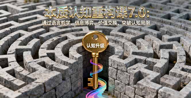 本质认知重构课7.0：通过语言哲学、信息博弈、价值交换，突破认知局限-数智网创