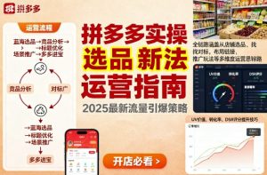 王校长9月12拼多多实操新玩法，全链路涵盖从店铺选品、找对标，布局链接，推广玩法等多维度运营思路(更新)-数智网创