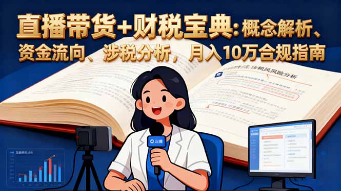 直播带货+财税宝典：概念解析、资金流向、涉税分析，月入10万合规指南-数智网创