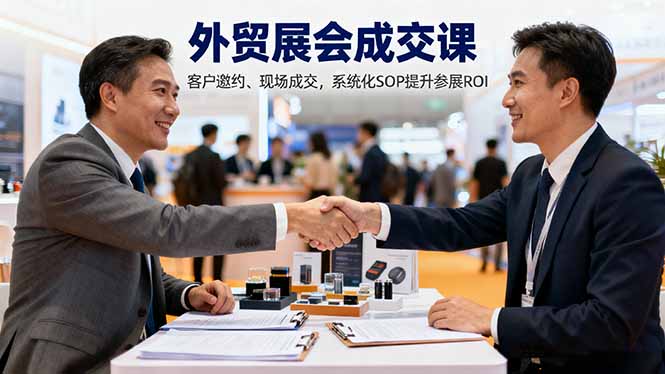 外贸展会成交课,含目标制定、客户邀约、现场成交,系统化SOP提升参展ROI-数智网创