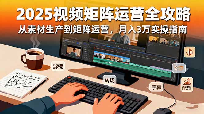 2025短视频矩阵运营全攻略:从素材生产到矩阵运营,月入3万实操指南-数智网创