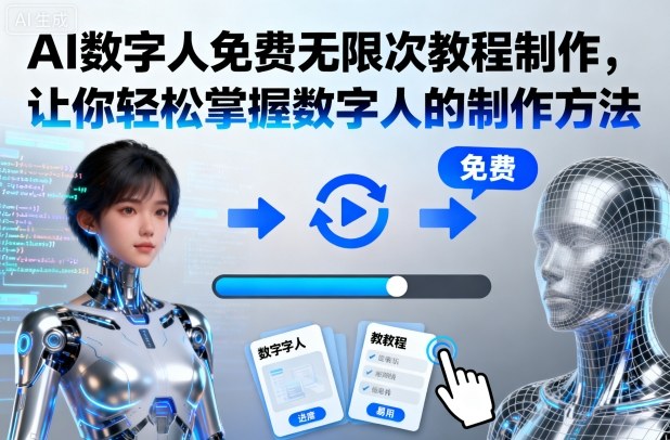 AI数字人免费无限次教程制作,让你轻松掌握数字人的制作方法-数智网创