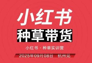 小红书种草带货实训营9月8日杭州线下课，全程录音+字幕，全网唯一小红书实战营-数智网创