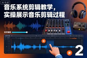 音乐系统剪辑教学，实操展示音乐剪辑过程-数智网创
