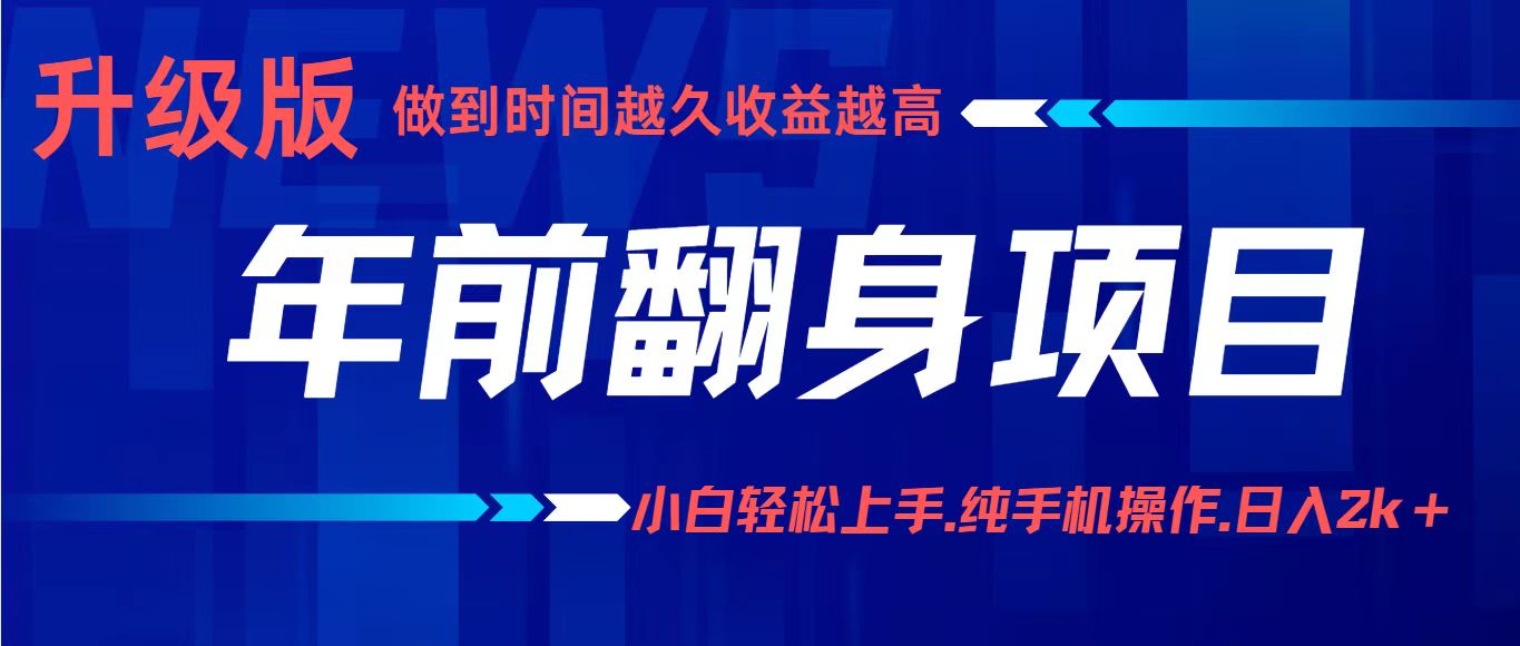 项目讲解年入百万：小白轻松上手，纯手机操作.日入2k+-数智网创