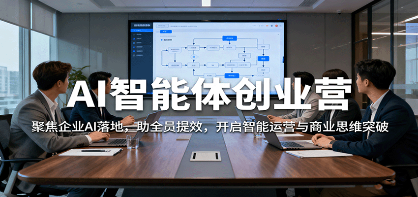 AI智能体创业营:聚焦企业AI落地,助全员提效,开启智能运营与商业思维突破-数智网创