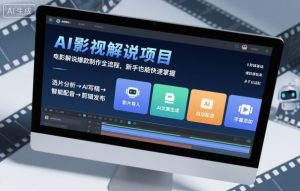 AI影视解说项目，电影解说爆款制作全流程，新手也能快速掌握-数智网创