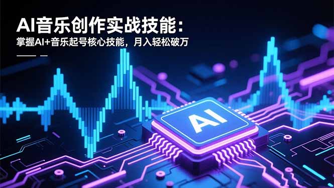 AI音乐创作实战技能:掌握AI+音乐起号核心技能,月入轻松破万-数智网创