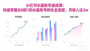 2025小红书水晶账号速成课:快速掌握从0-1水晶账号孵化全流程,月收入达2w-数智网创