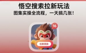 悟空搜索拉新玩法,图集实操全流程,一天搞几张-数智网创