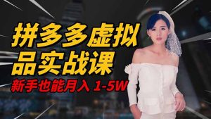 2025 拼多多虚拟品系统实战课,轻资产项目,可矩阵开工作室,新手也能...-数智网创