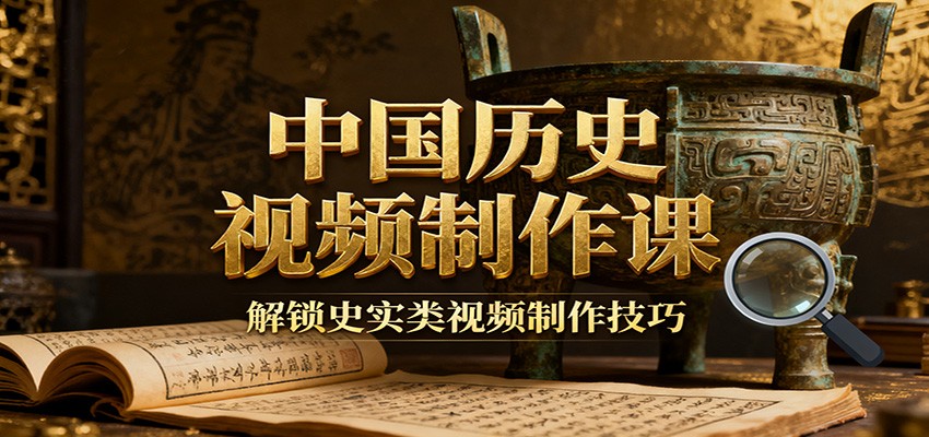 中国历史视频制作课：疆域地图集+参考文案+练习素材，解锁史实类视频制作技巧-数智网创