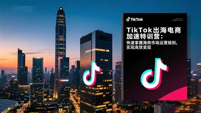 TikTok出海电商加速特训营:快速掌握海外市场运营规则,实现高效变现-数智网创