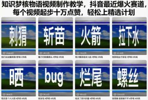 知识梦核物语视频制作教学，抖音最近爆火赛道，每个视频起步十万点赞，轻松上精选计划-数智网创