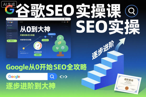 谷歌SEO实操课，Google从0开始SEO全攻略，逐步进阶到大神-数智网创