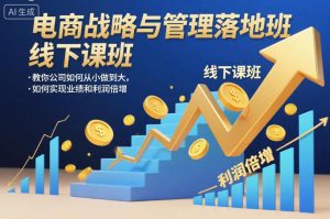 电商战略与管理落地班线下课,教你公司如何从小做到大,如何实现业绩和利润倍增【录音】-数智网创