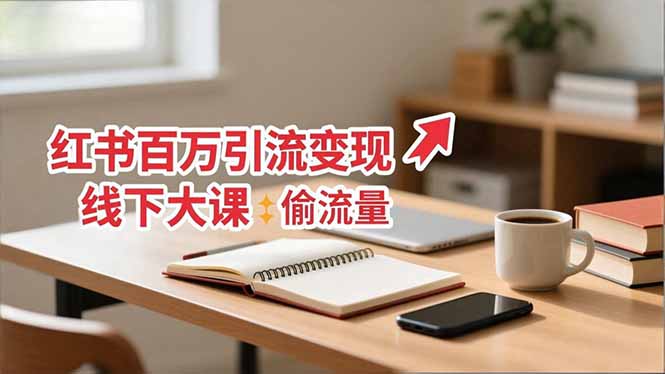 小红书百万引流变现-11月线下大课：分享从0到百万引流路径，手把手教偷流量、拿结果-数智网创